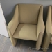 Khaki Tone / Gold Reception Loveseat and Armchair